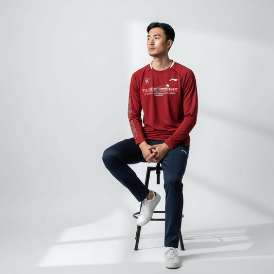 Unisex Langarm-Shirt "BUSAN" - rot - ATLU195-2