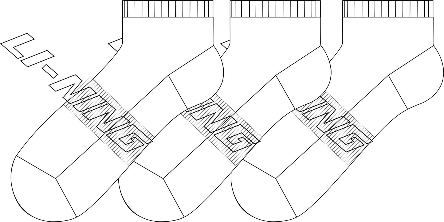 Unisex Sports Sock low-cut 3-pack "Classic" white/white - AWST111-3