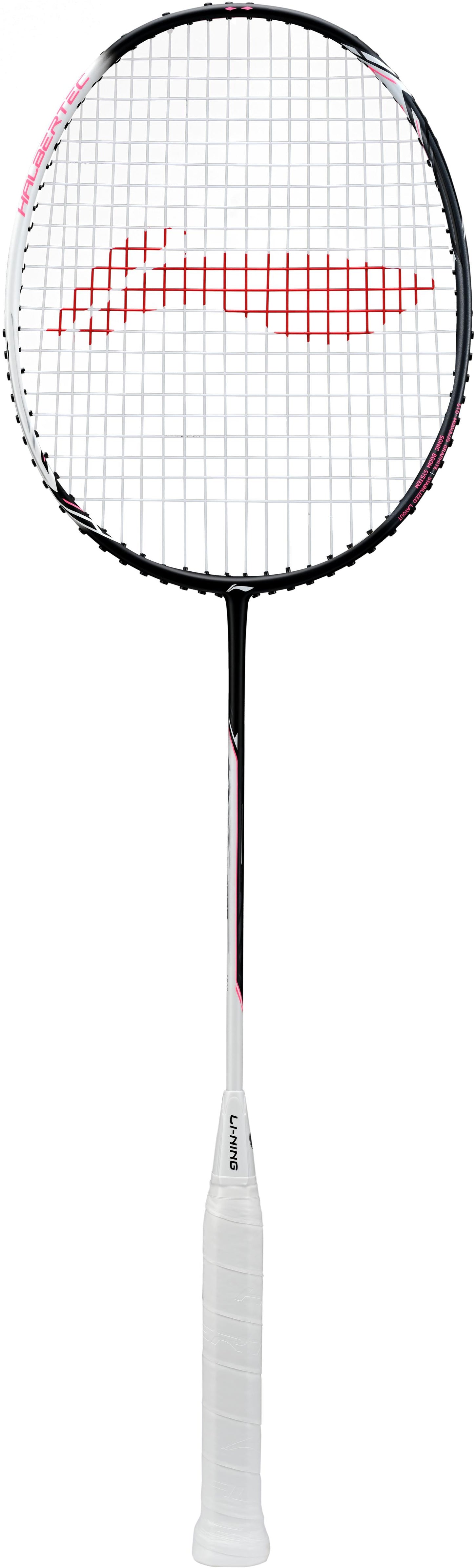 Badmintonschläger HalberTec 2000 (4U) white/black- bespannt - AYPT377-40