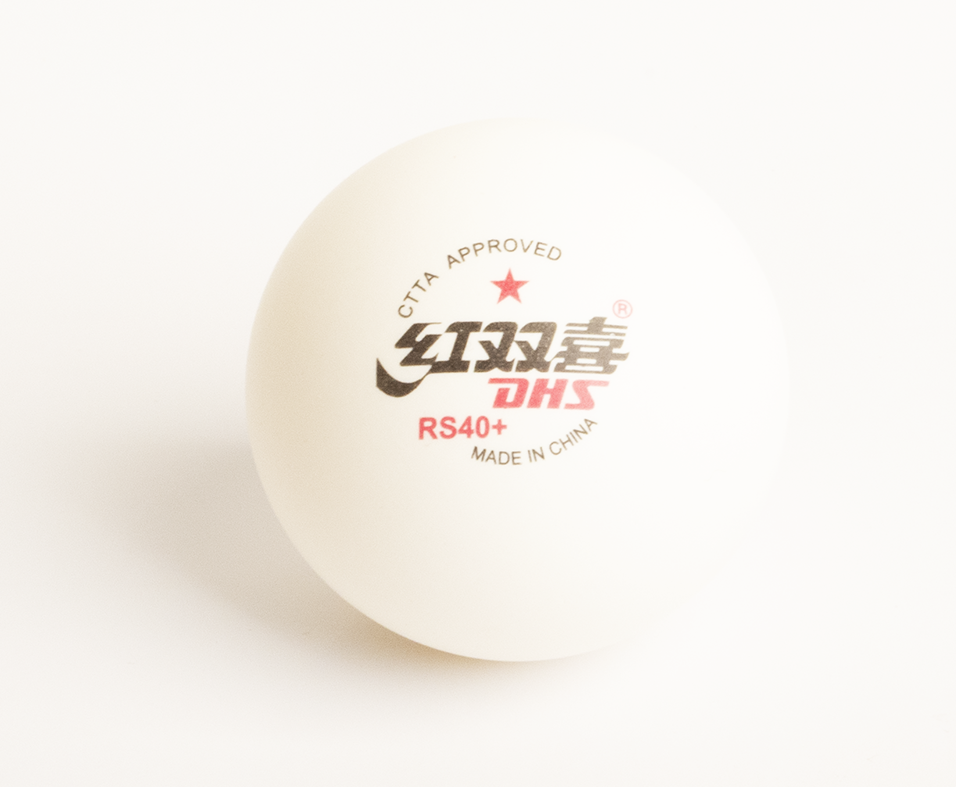 DHS Tabletennisball RS40+ 1-Star white (10 Pack) - DXAV005-2