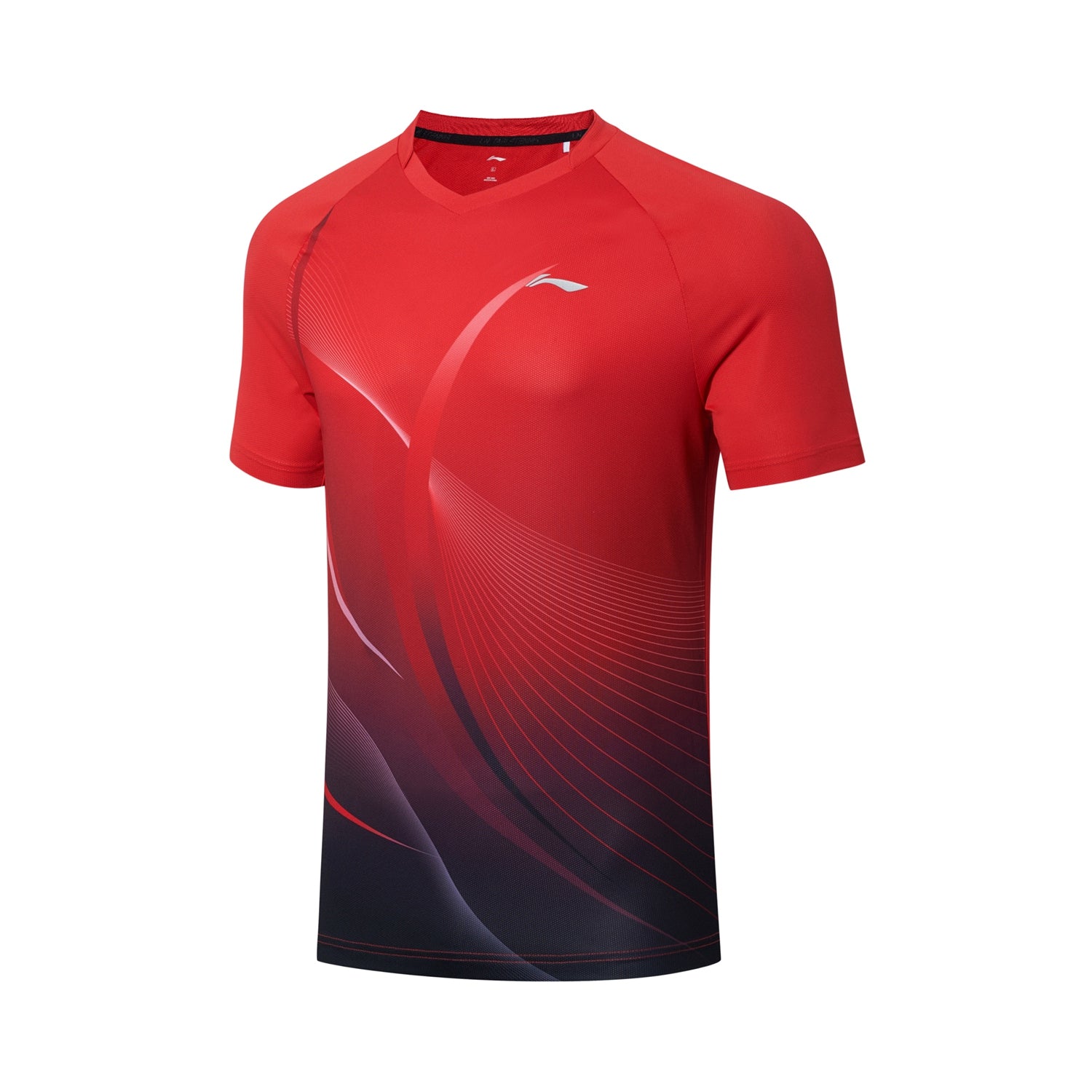 Table Tennis Men's Team Competition Jersey Topspin - red-black - AAYT031-6