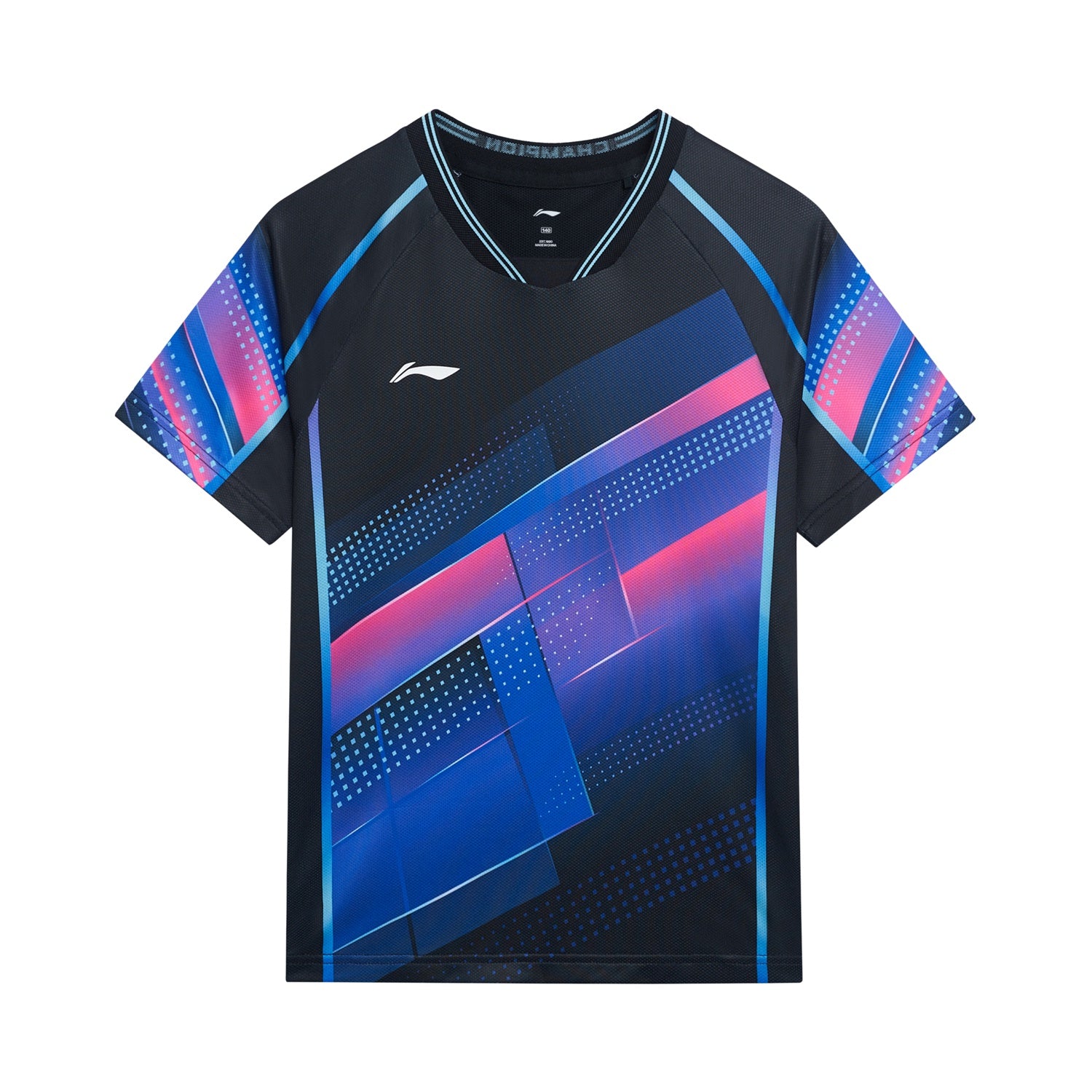 Table Tennis Children's National Team Competition Jersey "Champion" - black/pink- AAYT034-4