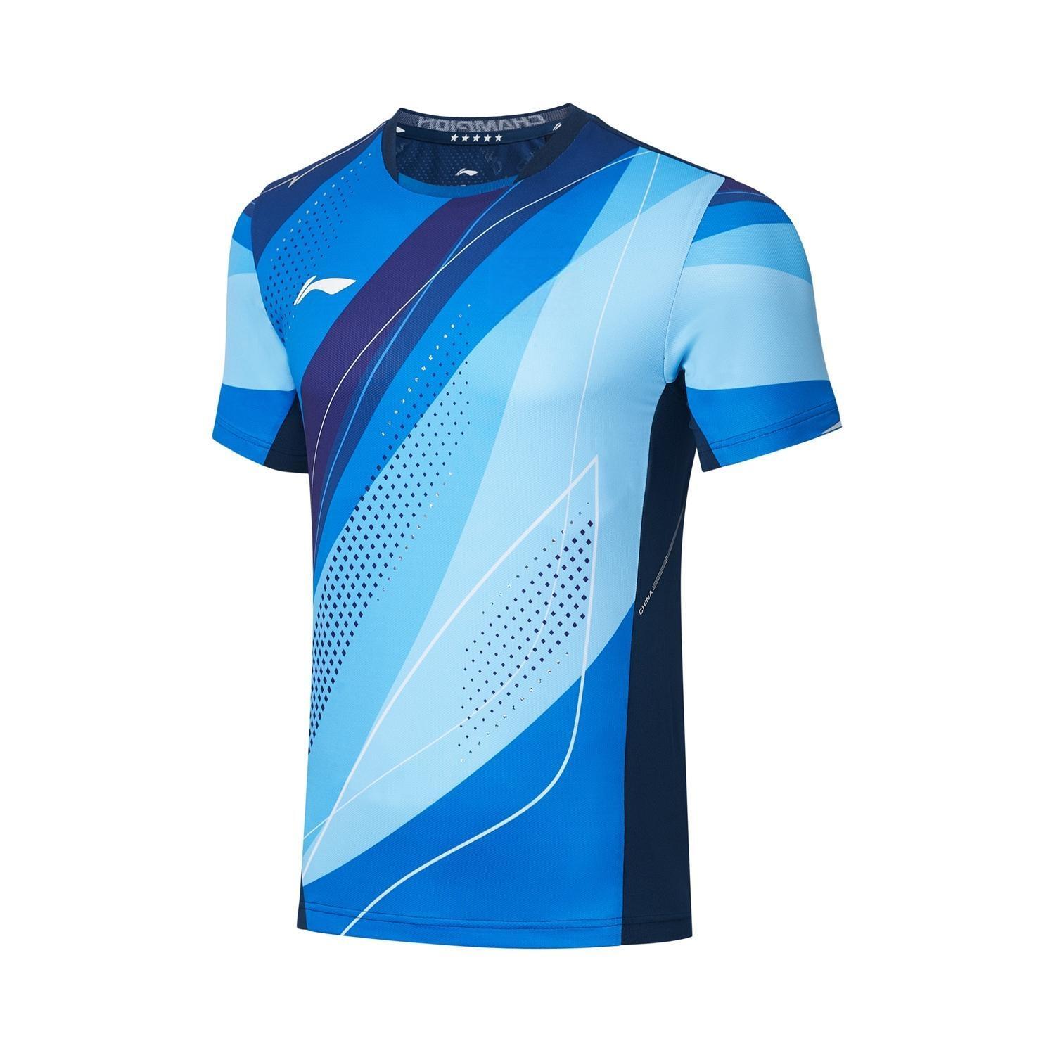 Table Tennis Men's China National Team Competition Jersey "Champion" - light blue - AAYT027-2