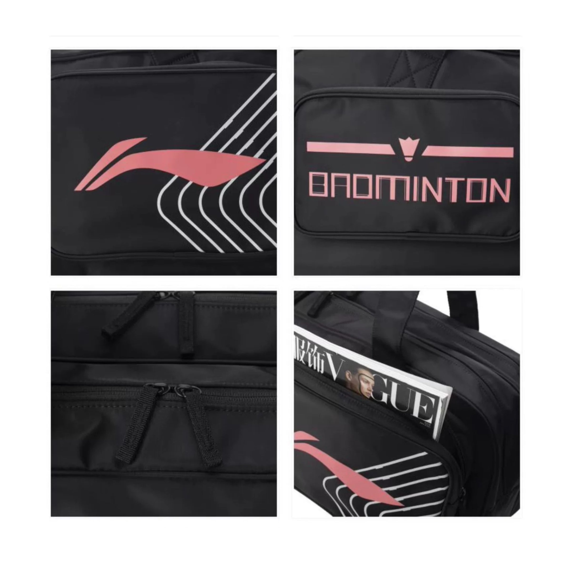 Badminton Square Bag "Badminton 2.0" grau/rot - ABJT055-3