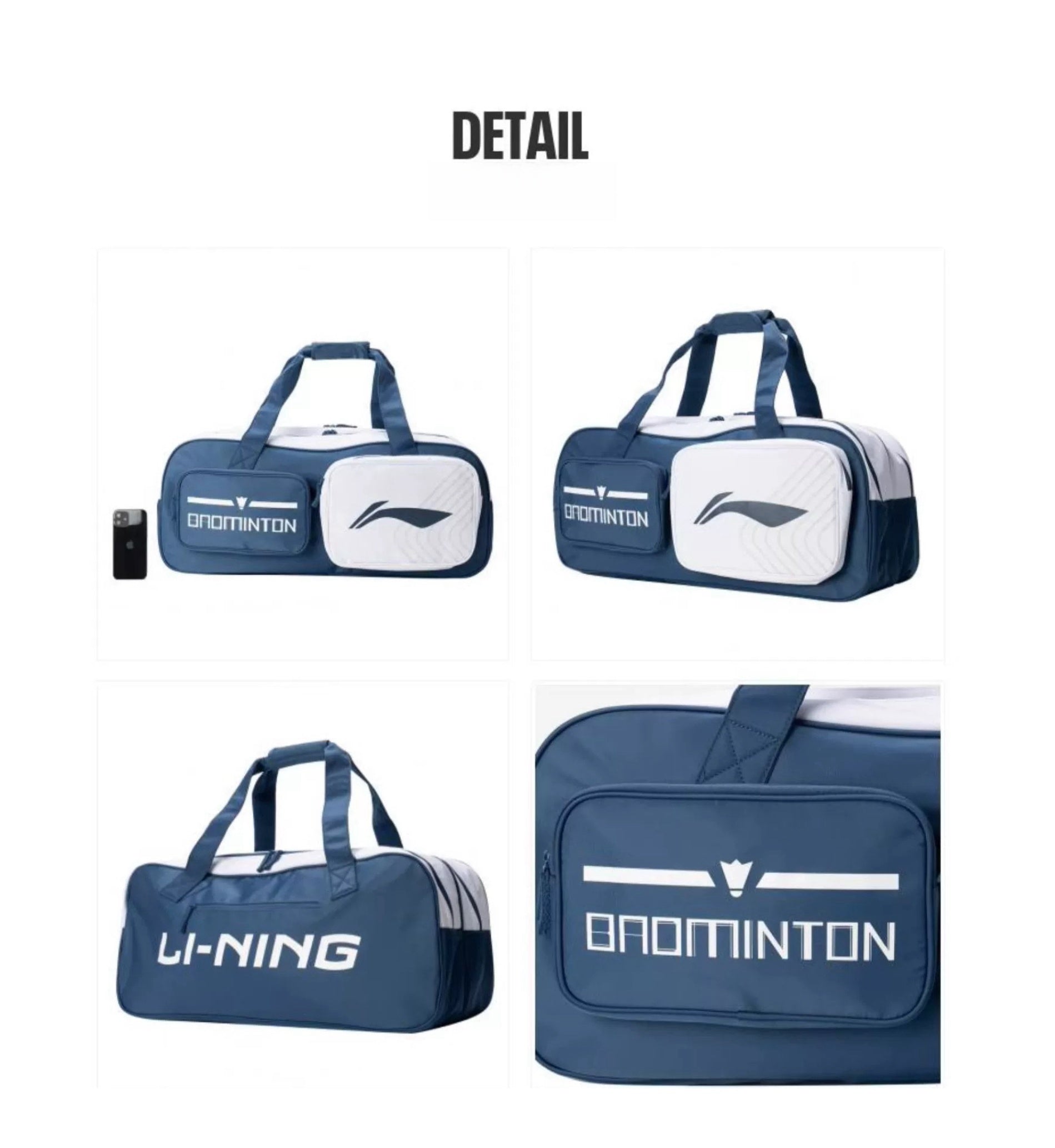 Badminton Square Bag "Badminton 2.0" blau/weiß - ABJT055-2