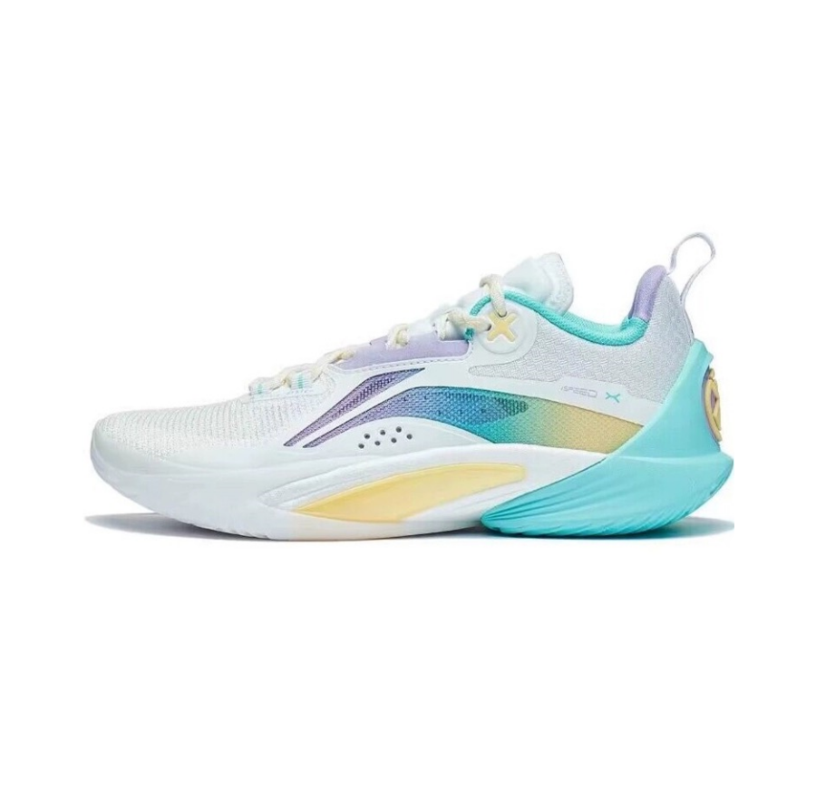 Men's basketball shoe "Speed ​​X" Premium - white/purple - ABAT085-8