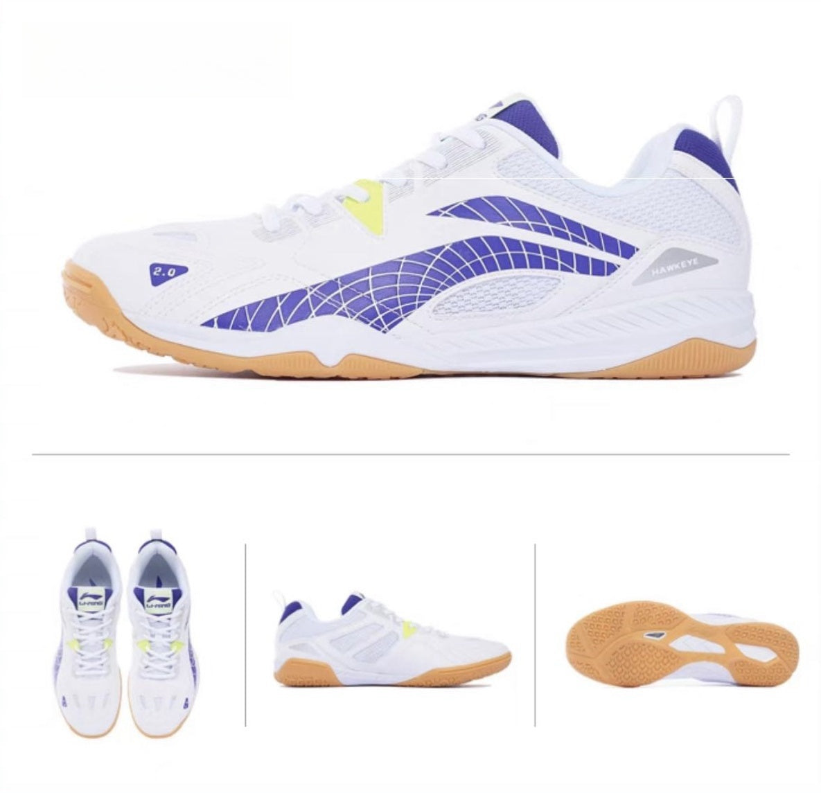 Unisex Tabletennis Competition&Training shoes Hawk Eye 2.0 - white/blue - APTT005-1
