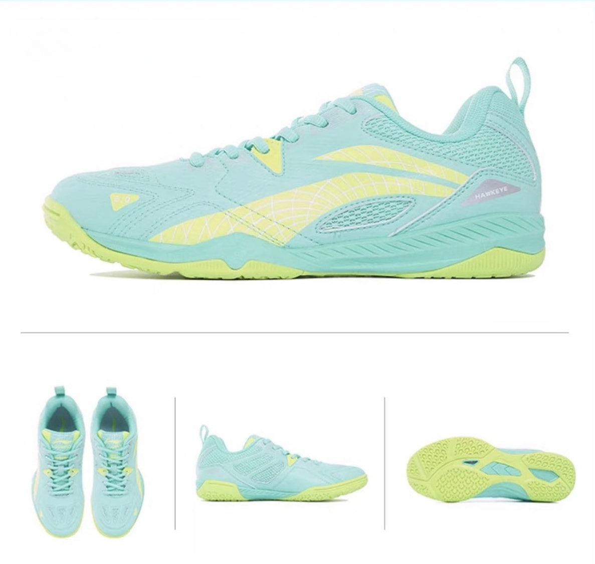 Unisex Table Tennis Competition/Training shoe Hawk Eye 2.0 - green - APTT005-4