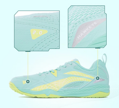 Unisex Table Tennis Competition/Training shoe Hawk Eye 2.0 - green - APTT005-4