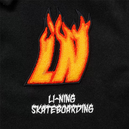 Unisex Skateboard Casual Windbreaker "LN FIRE" schwarz/grau - AFDT697-2