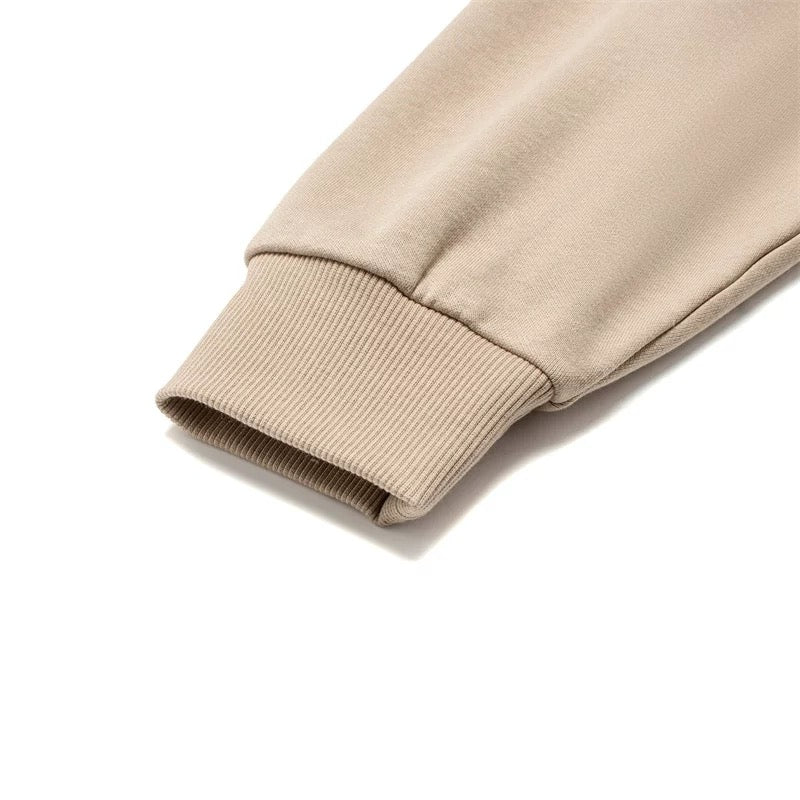 Unisex Skateboard Casual Sweater "LN FIRE" beige - AWDT949-4