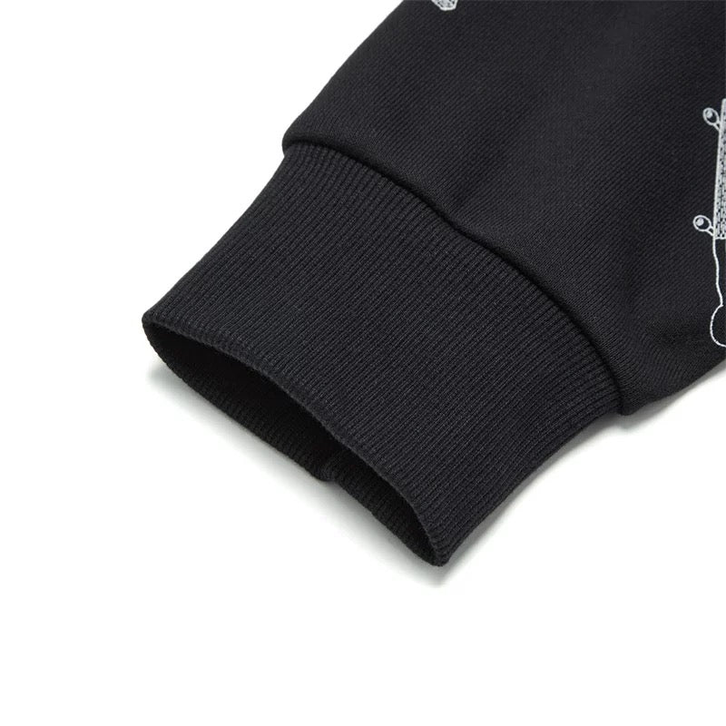 Unisex Skateboard Casual Hoody "Boards" schwarz - AWDT955-1