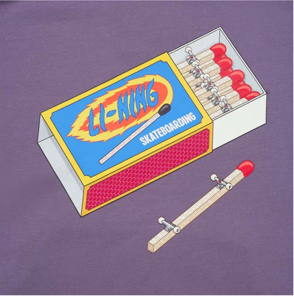 Unisex Skateboard Casual Hoody "LN FIRE" lila - AWDT953-2