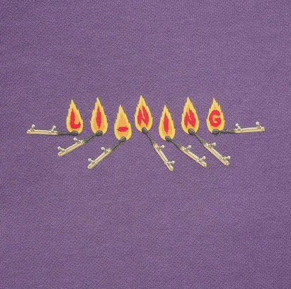 Unisex Skateboard Casual Hoody "LN FIRE" lila - AWDT953-2