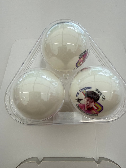 DHS WC Tischtennis Hülle mit 3. Bällen Wang  Chuqin WM Limited DDMV036-1