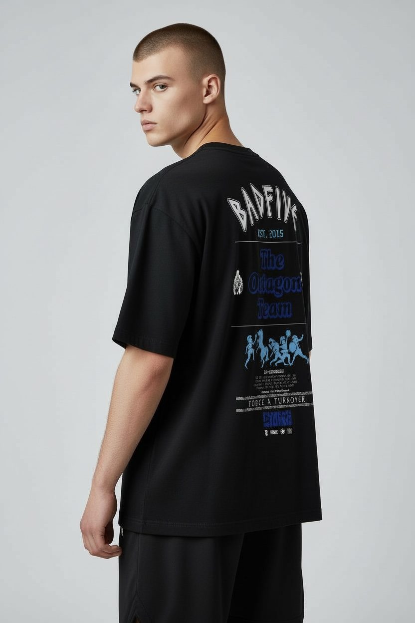 Unisex Basketball T-Shirt "BADFIVE" Anti-Warrior schwarz - AHST289-2