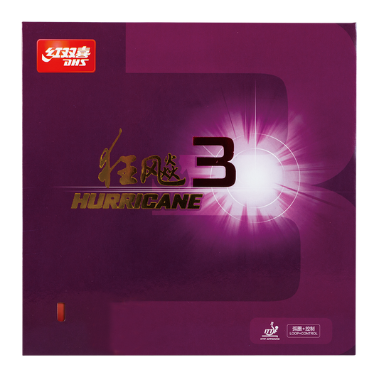 DHS Hurricane 3 Soft 38 Belag Rot 2,15 mm - DXDC017-4