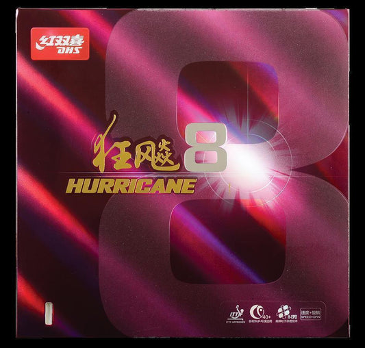 DHS Hurricane 8 Hard 41 2,2mm Belag Rot - DXDJ969-4