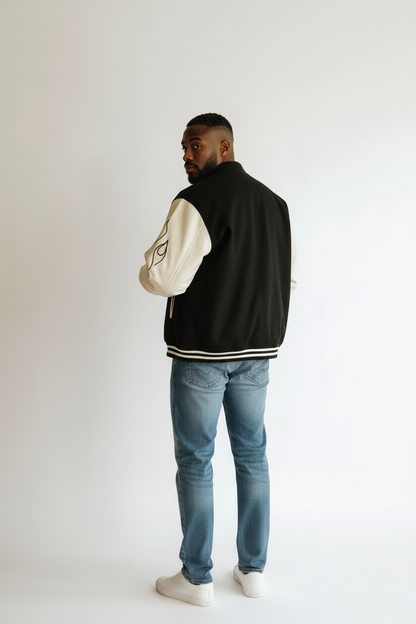 Unisex Skateboard Casual Windbreaker "LN FIRE" schwarz/grau - AFDT697-2