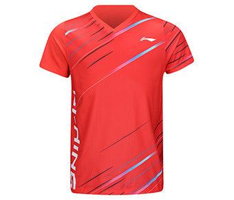 Kinder Sportshirt "Stripes" rot - AAYV090-3