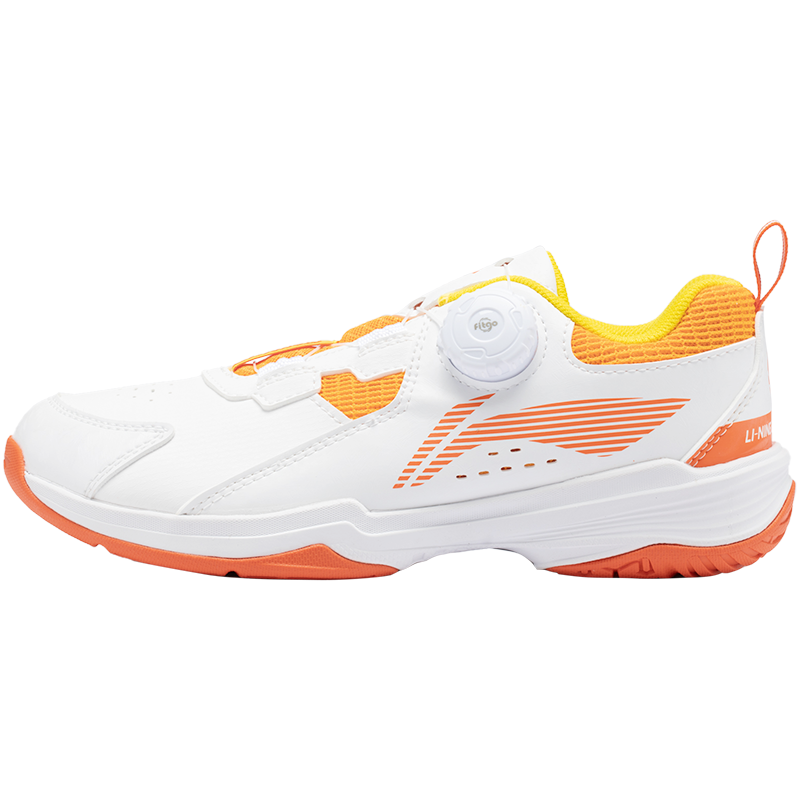 Kinder Badmintonschuh ''Almighty King'' weiß/orange - AYTT040-2