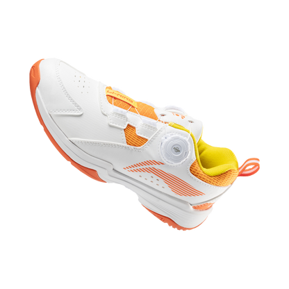 Kinder Badmintonschuh ''Almighty King'' weiß/orange - AYTT040-2