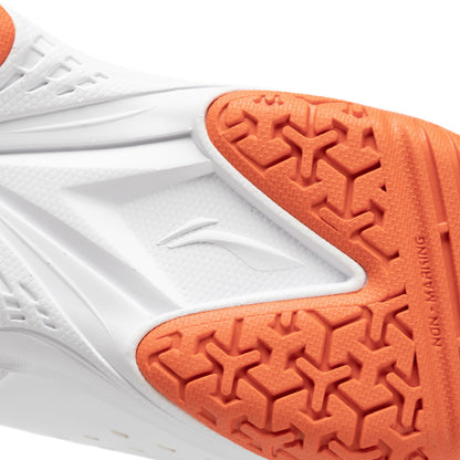Kinder Badmintonschuh ''Almighty King'' weiß/orange - AYTT040-2