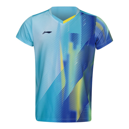 Tischtennis Kinder National-Team 2026 Wettkampftrikot - türkis - AAYW092-2