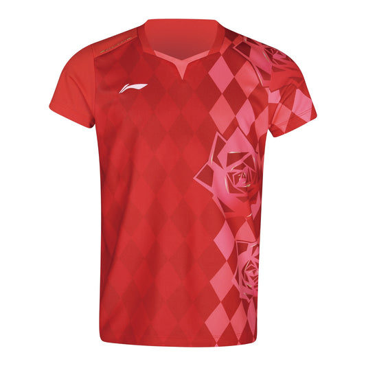 Tischtennis Kinder WM 2026 Wettkampftrikot - rot - AAYW094-2