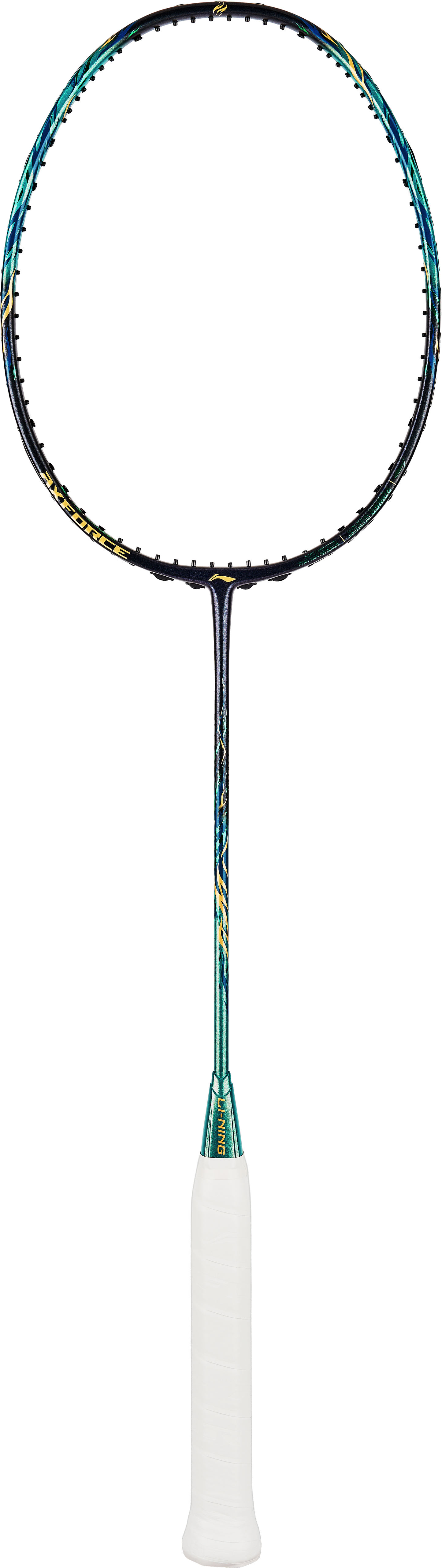 Badmintonschläger AXFORCE 100 II (4U) schwarz/grün unbespannt - AYPV039-4
