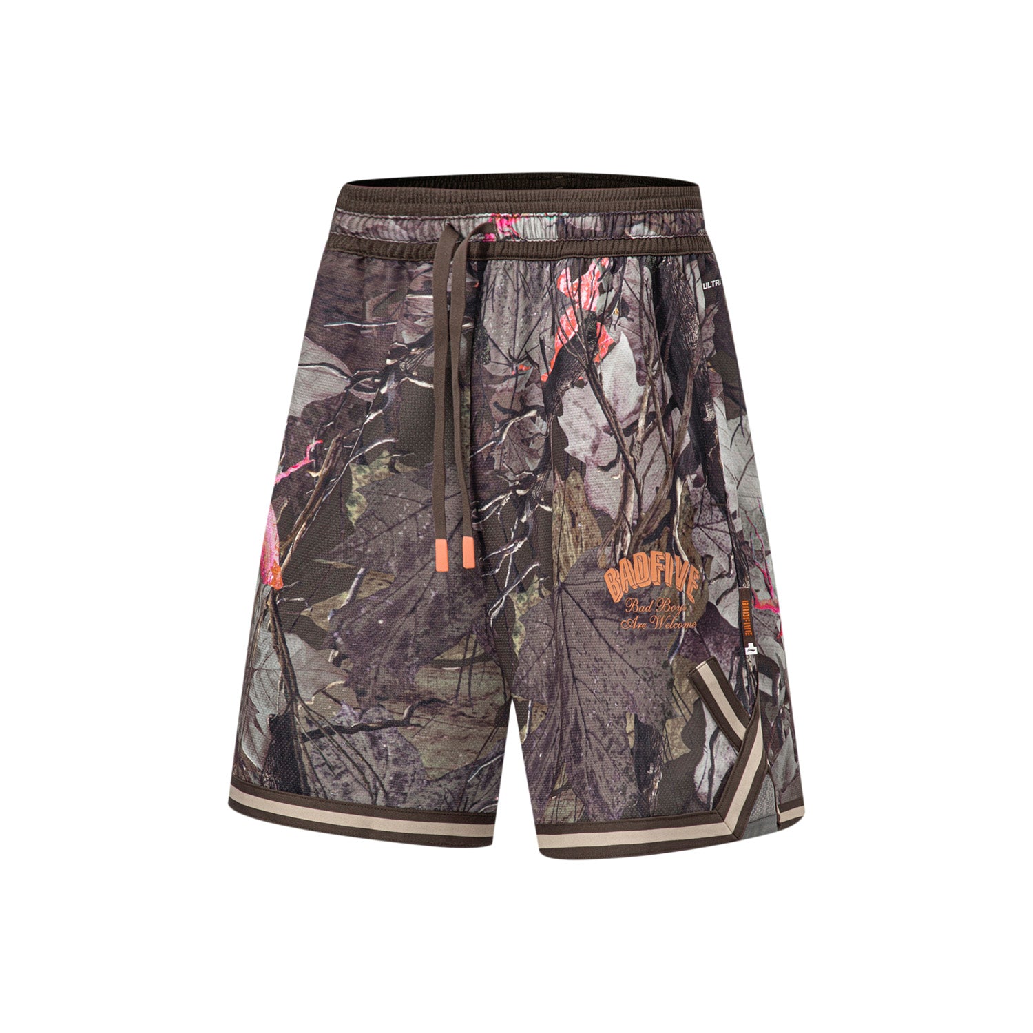 Unisex competition shorts "BADFIVE Leaves" basic-black - AAPT593-3