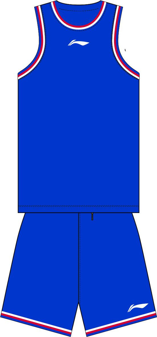Unisex Basketball Wettkampf-Dress BASICS (Set aus Tank und Shorts) Blue - AATT001-11