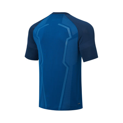 Tischtennis Unisex Wettkampf-Dress "Base" (Set aus Shirt und Shorts) jeansblau + schwarz - AATT003-3
