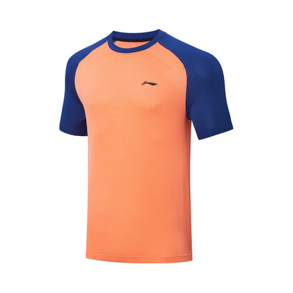 Table Tennis Unisex Competion Suit "Base" (consisting of Shirt and Shorts) orange + blue - AATT003-6