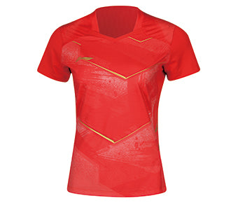 Women's table tennis jersey China Nat. Team red - AAYN086-3 S = XS EU