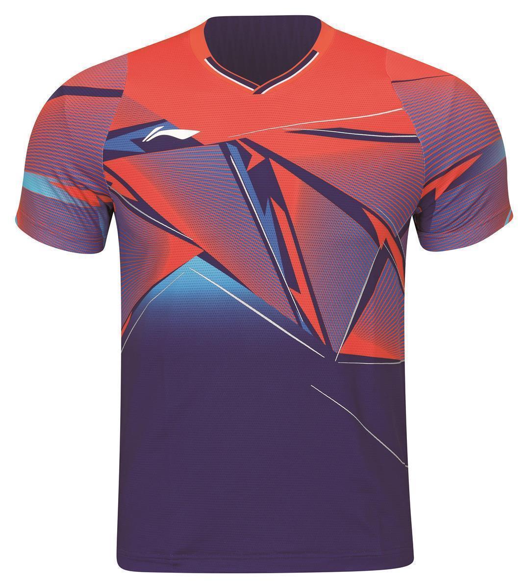 Herren Sportshirt "International Players" Blue-Orange - AAYS131-2