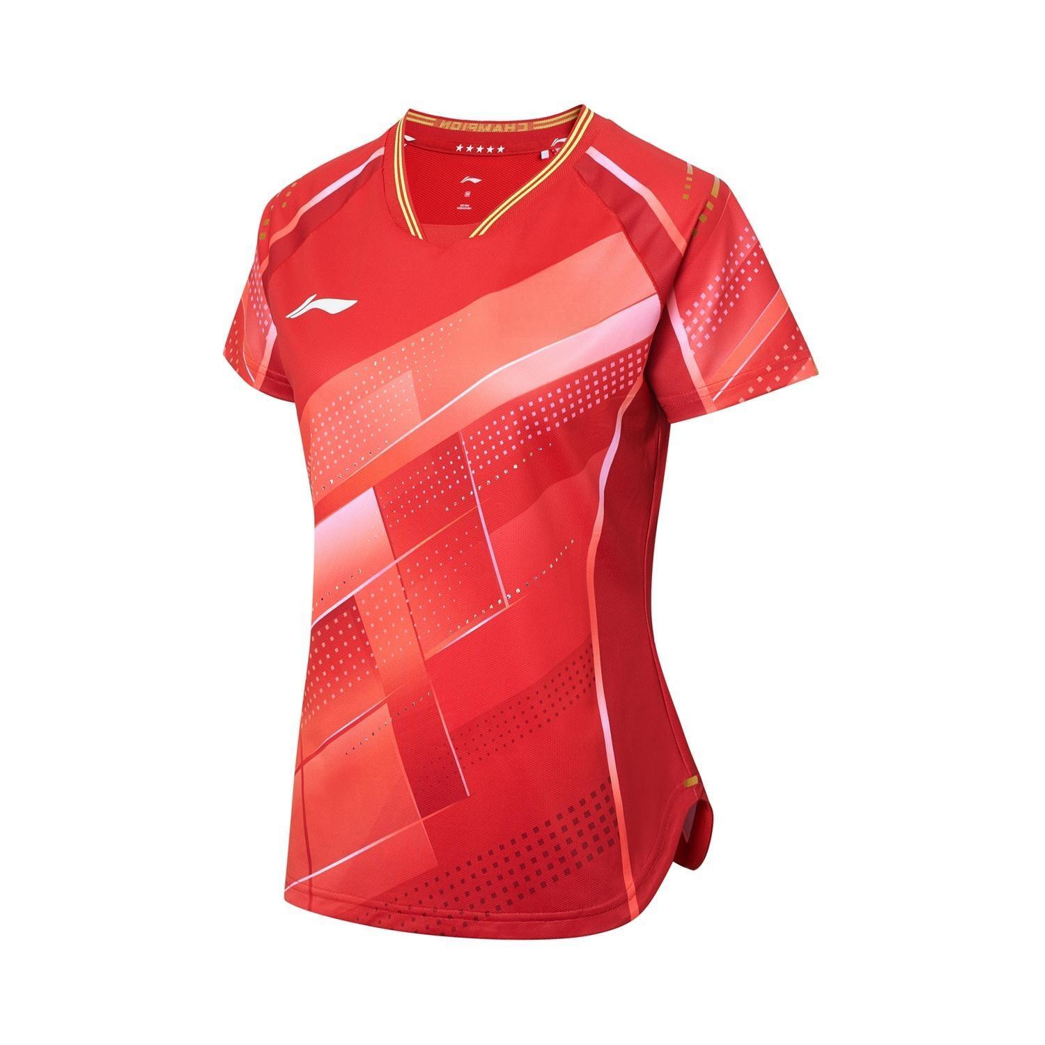 Table Tennis Women's National Team Competition Jersey Cyber ​​- red - AAYT030-2 XL = L EU