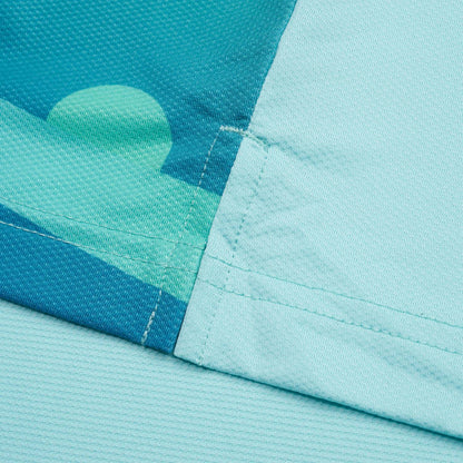 Tischtennis Herren Team Wettkampftrikot Topspin - grün-blau - AAYT031-3