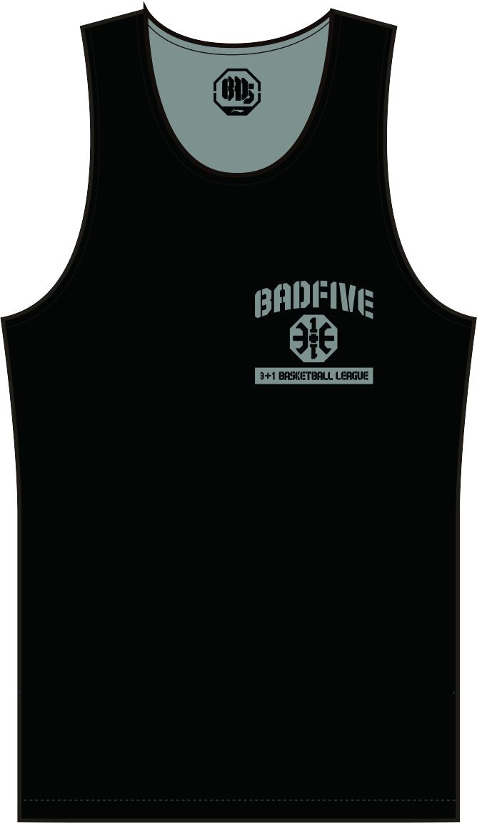 Unisex Basketball Competition Reverse Top "Anti-Warrior" Badfive BIG grey+black - AAYT045-10