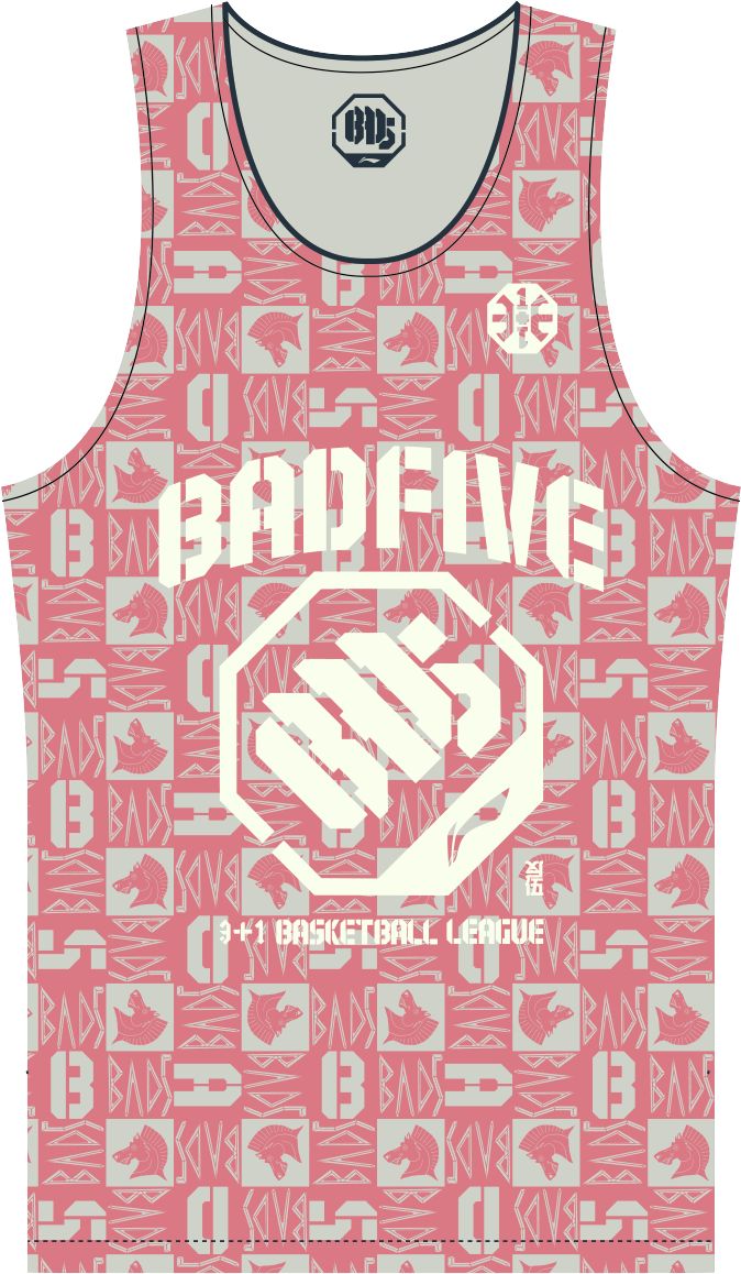 Unisex Basketball-Competition ReverseTop "Anti-Warrior" Badfive BIG orange+grau - AAYT045-9