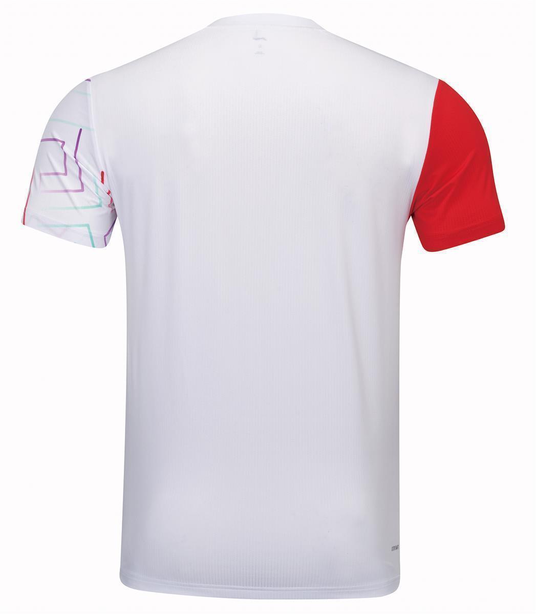 Unisex Sports Shirt "Pac" White-Red - AAYT067-2