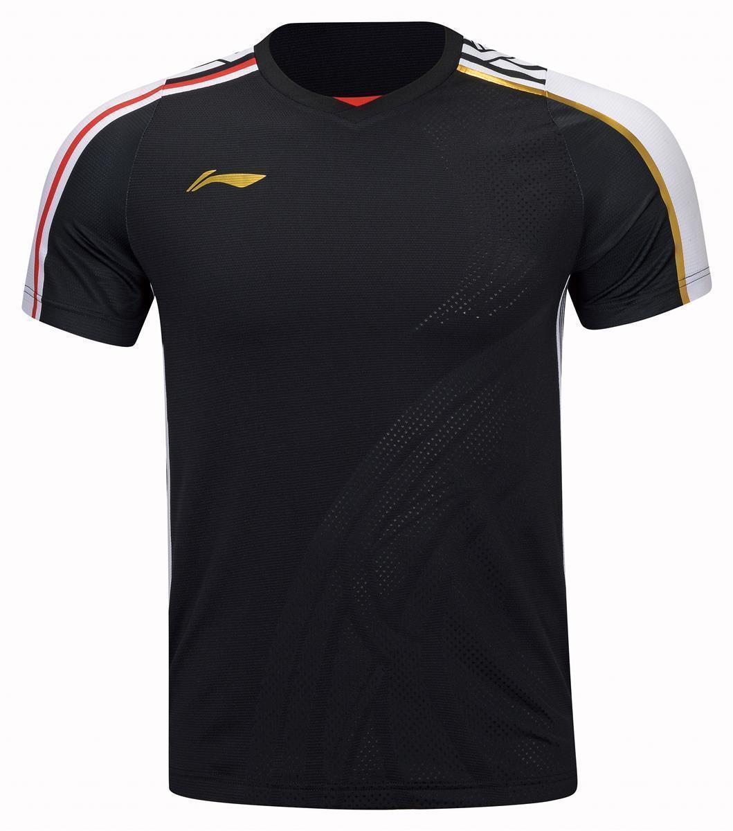 Herren Sportshirt "International Stars" schwarz/weiß - AAYT073-3