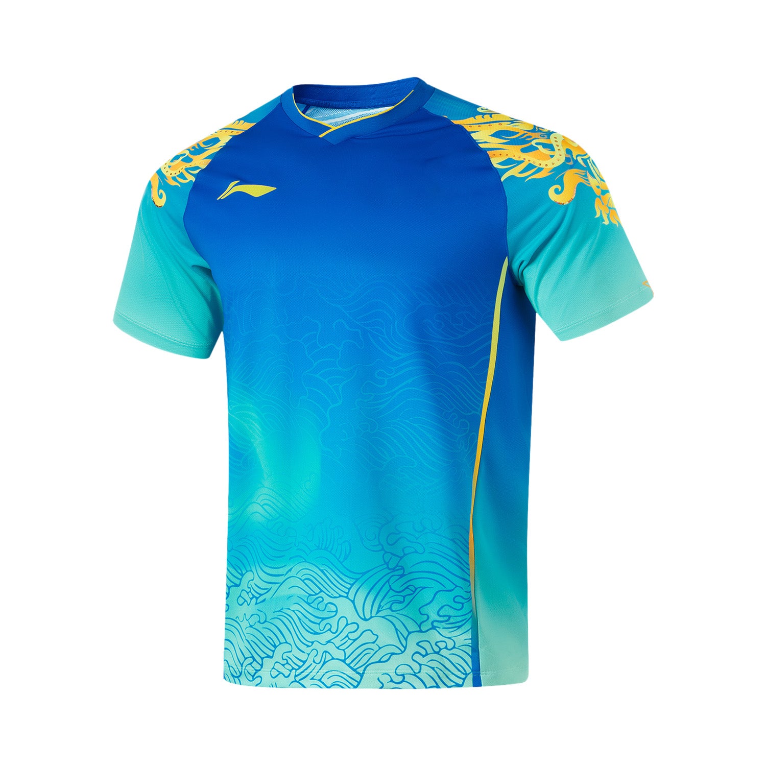 Unisex Tischtennis China Nat. Team Wettkampftrikot "Classic Armour" - Kristall-Blau - AAYU199-3