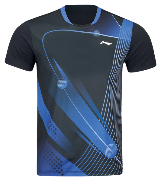 Tischtennis Unisex Zone Wettkampftrikot - schwarz - AAYW013-1