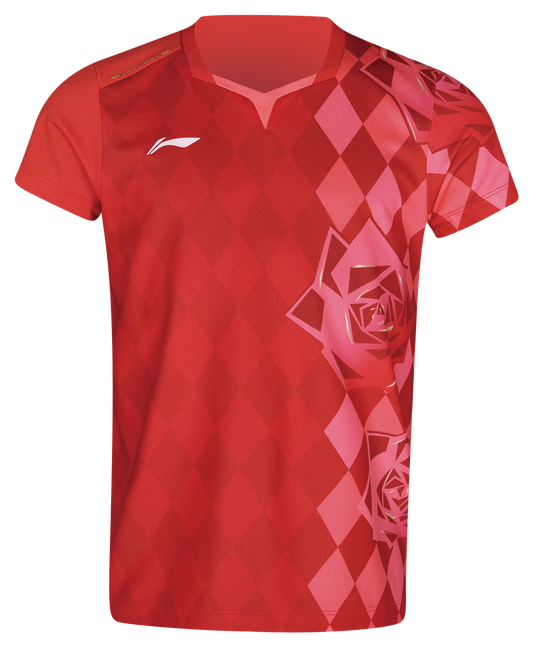Tischtennis Kinder WM 2026 Wettkampftrikot - rot - AAYW094-2