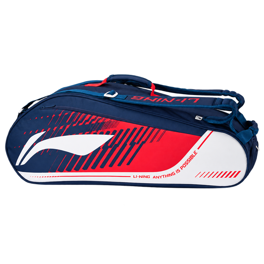 Badminton Schlägertasche 6in1 "Storm" weiß/dunkelblau/rot - ABLV029-3