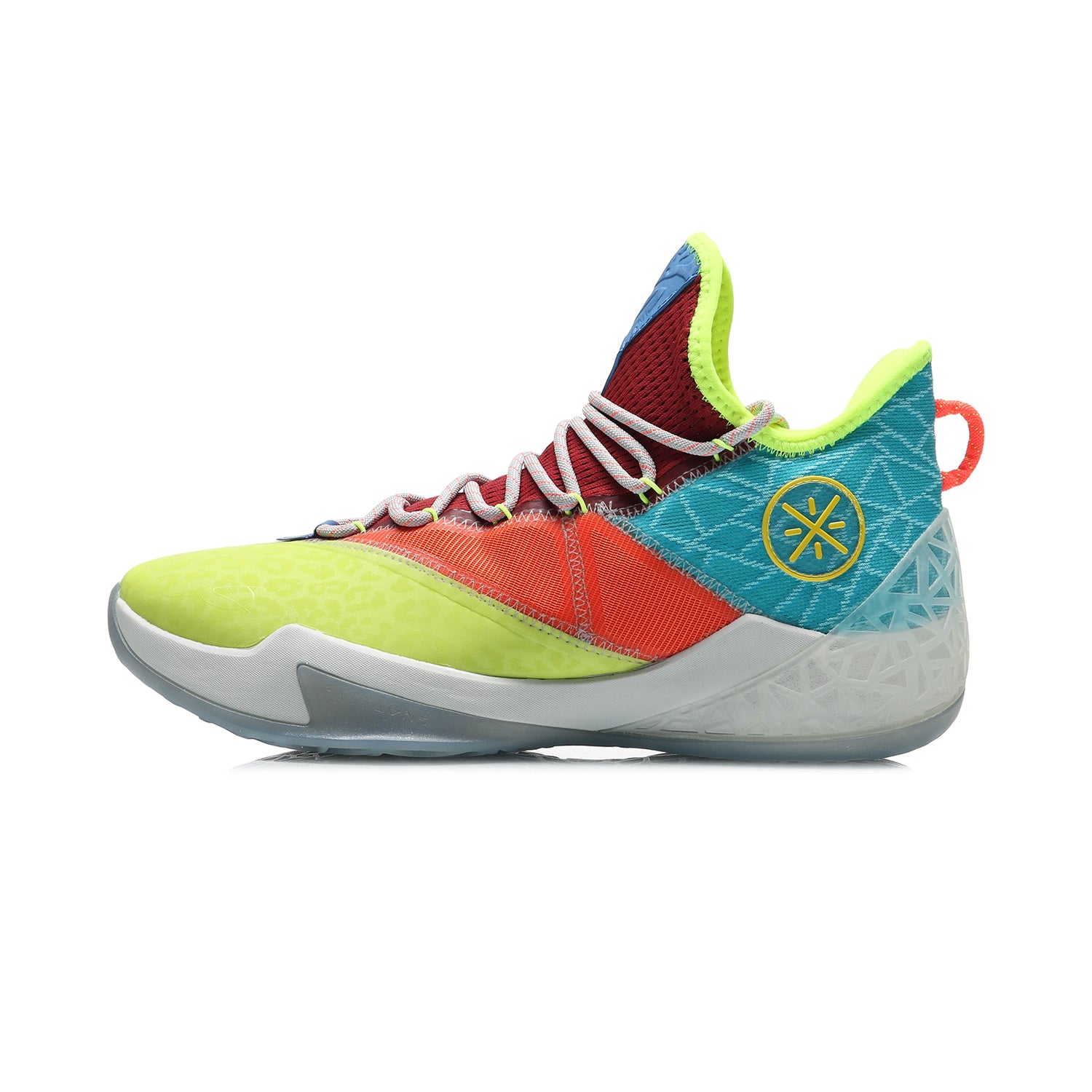 Basketball shoe Wade Fission lite green/yellow/red - ABPQ025-3