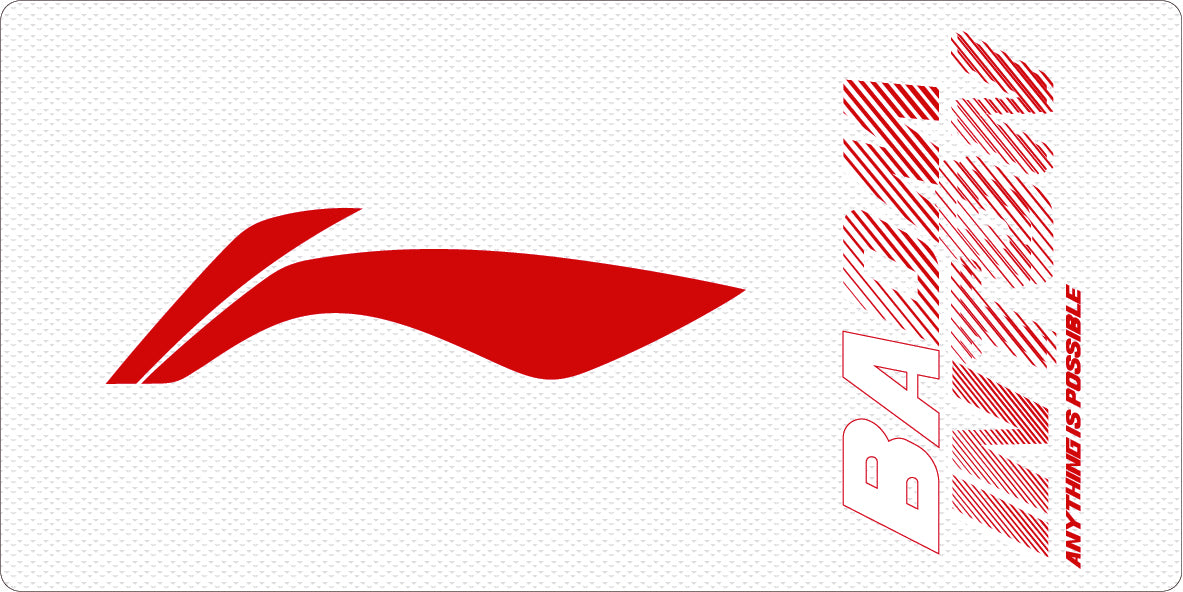 Badminton Towel Handtuch weiß/rot "Logo" - AMJJ014-6