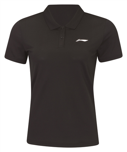 Women Sports Polo Shirt Team-Line Black - APLR126-3