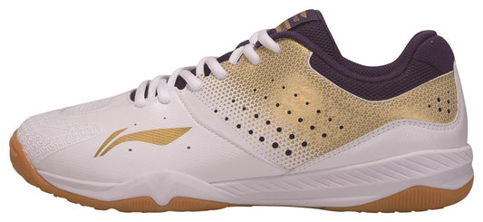 Men's Table Tennis Training Shoe Ma Long TD - white/gold - APTR001-2 EU 39 = US 6,5